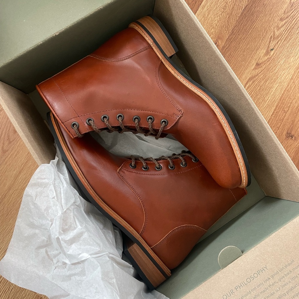 NEW Nisolo Amalia Leather Boots Size 10 Brandy